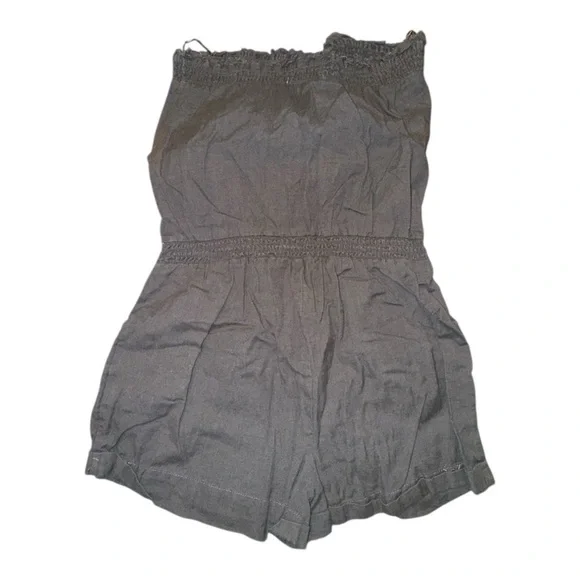 American Eagle Outfitters Charcoal Strapless Jumpsuit - Picture 4 of 5